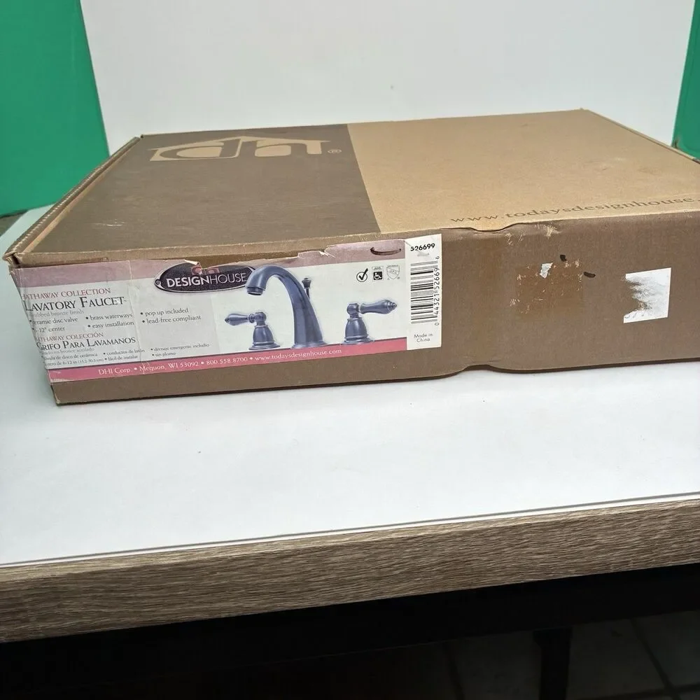 Design House 526699 Hathaway Collection Bathroom Faucet Oil Rubbed Bronze New